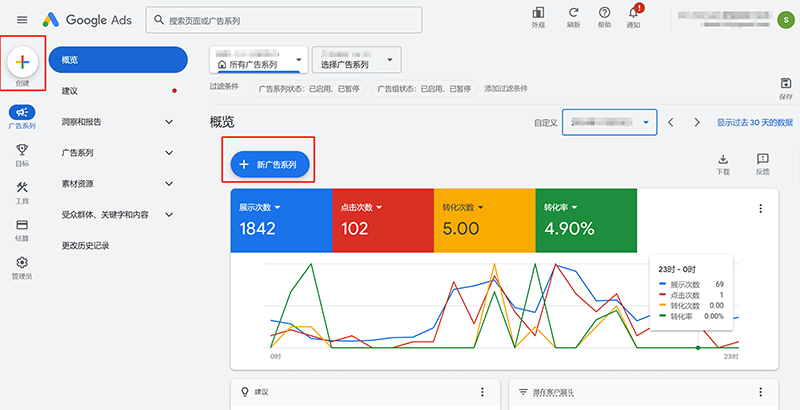 创建Google Ads广告系列